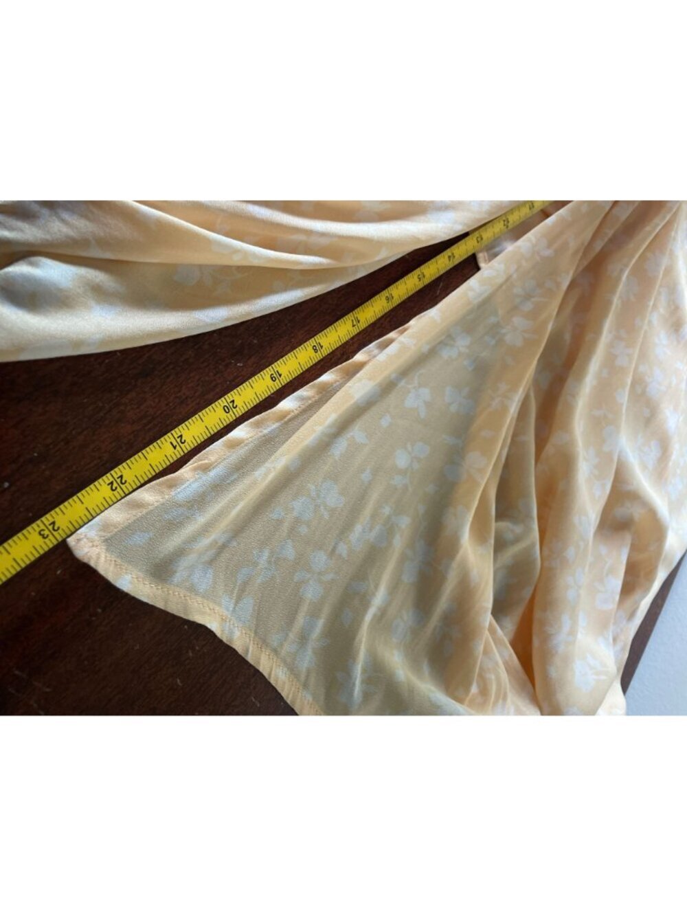 Anthropologie Something Navy Yellow Floral Maxi Dress Lightweight Front Slits Bo - Picture 10 of 16